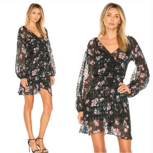 DEVLIN • Black Alexis Midnight Lotus Dress Sz Medium